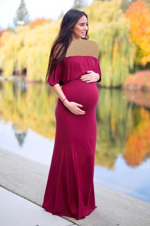 مدل لباس مجلسی بارداری سایز بزرگ 2019