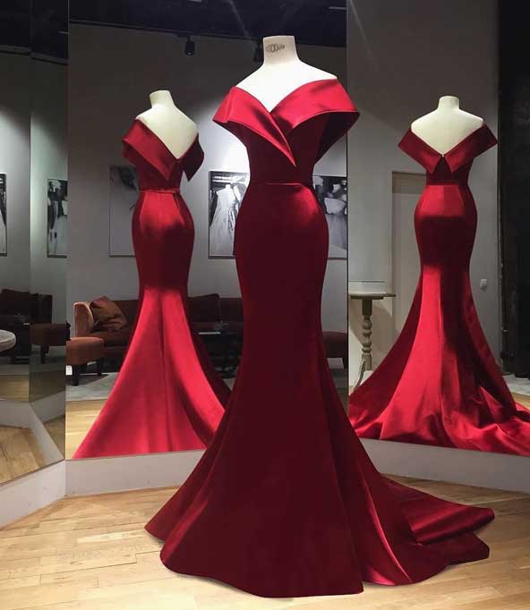 مدل لباس مجلسی قرمز رنگ