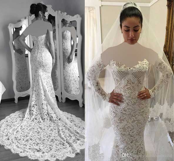 مدل جدید لباس عروس گیپور ایرانی