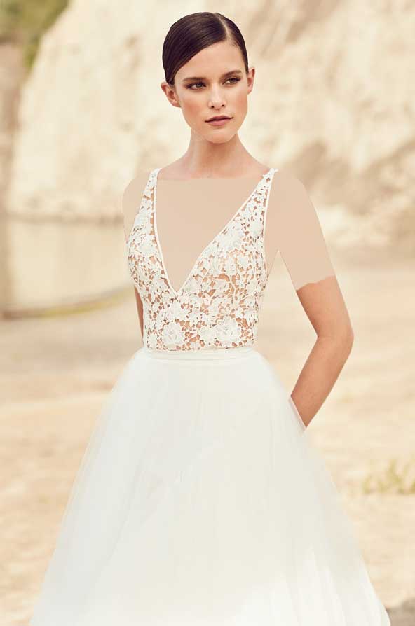 مدل لباس عروس بالاتنه گیپور ۲۰۲۲