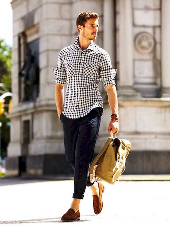 جدیدترین لباس مردانه اسپرت با پیراهن چهارخونه