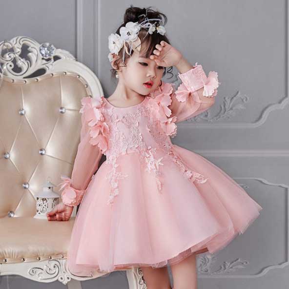 مدل لباس کودک دخترونه ۲۰۲۴ با پارچه گیپور