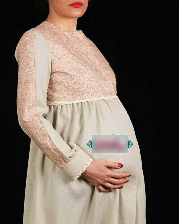 مدل مانتو بالاتنه گیپور ۱۴۰۳ مخصوص بارداری بدون دکمه