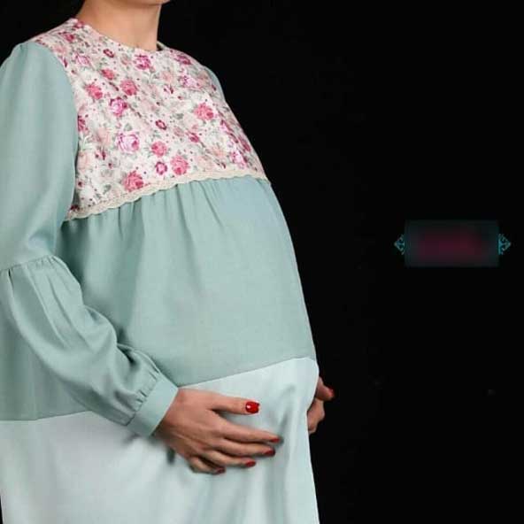 مدل مانتو جدید بارداری 98 بالاتنه گلدار