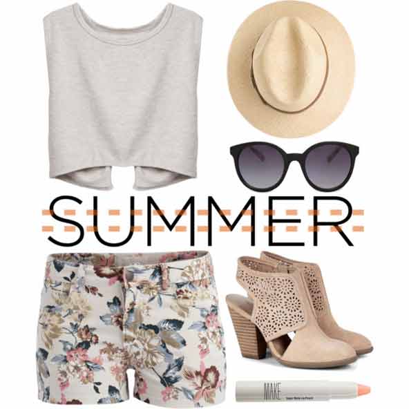ست کامل لباس دخترانه تابستانی با کفش و کلاه و عینک