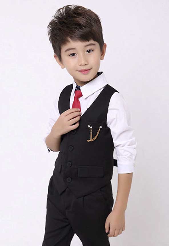 مدل لباس مجلسی کودک پسرانه ۱۴۰۱ با جلیقه و کراوات
