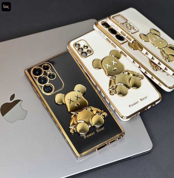 مدل کاور موبایل خرس طلایی رنگ برای گوشی های سامسونگ، شیائومی و آیفون