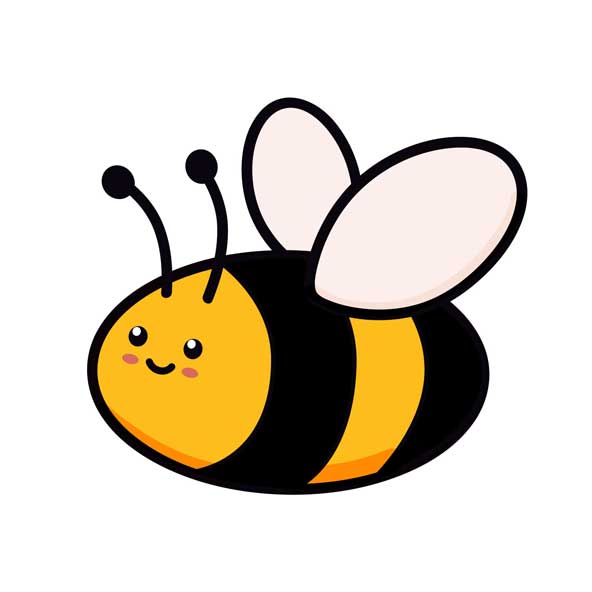 نقاشی زنبور کیوت و بامزه برای پس زمینه