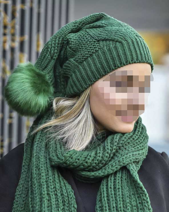 مدل کلاه بافتنی سبز رنگ برای دختر خانمای تینیجر و جوان