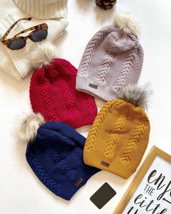 کلاه ساده دخترونه زمستانه در رنگ های مختلف