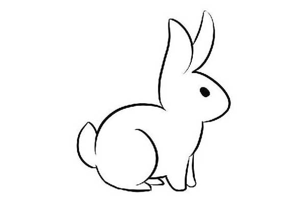 نقاشی کودکانه بسیار ساده خرگوش برای کلاس اول تا سوم ابتدایی