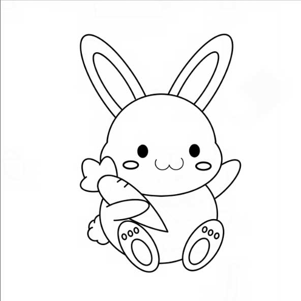 خرگوش مدل پسرانه برای نقاشی کودک
